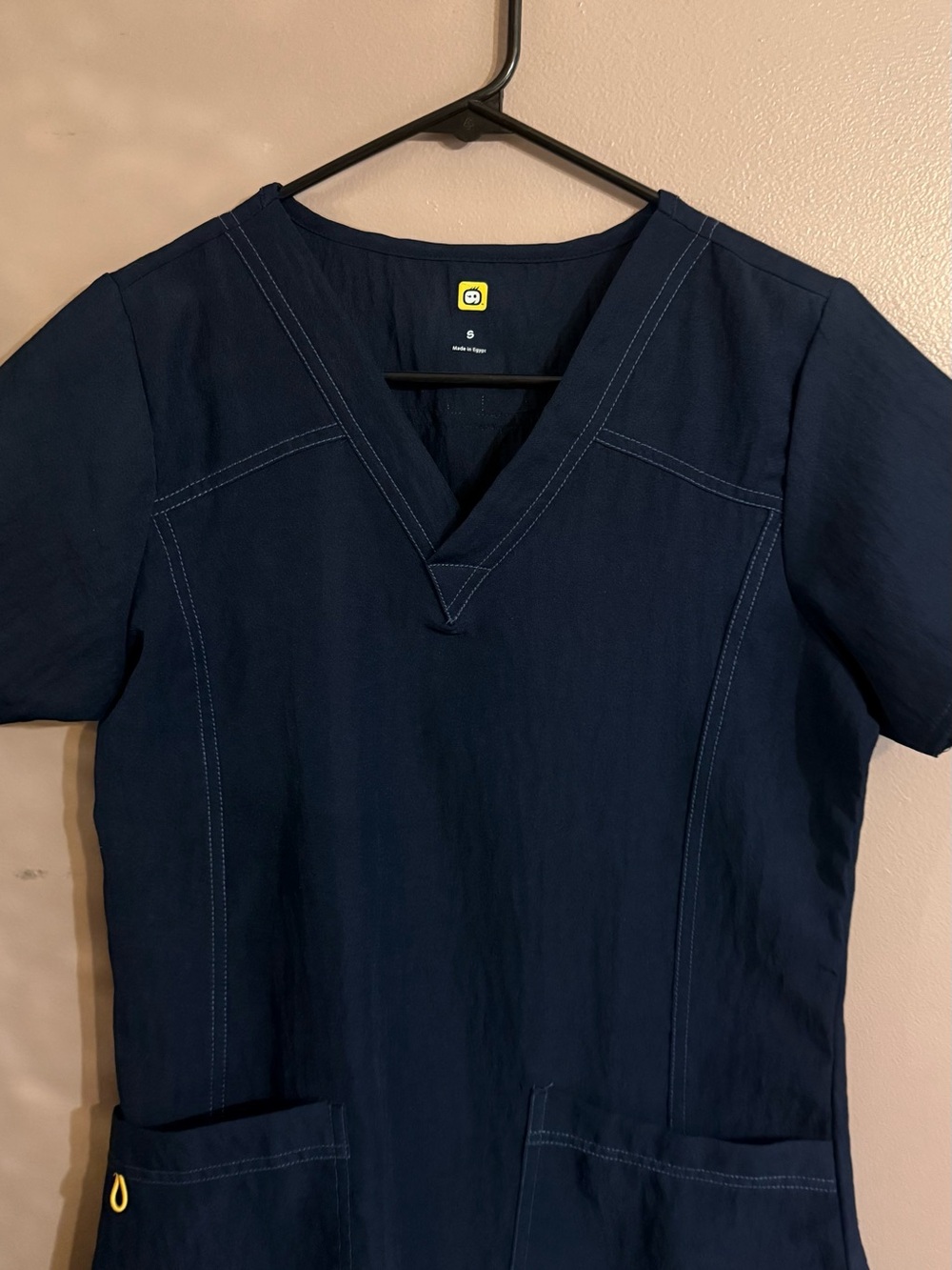 Navy V-Neck Women’s Scrub Top